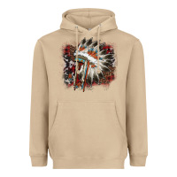 Mushroom İndian Headress Cowhide Heavyweight Hoodie - AdoDesignShop