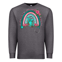 Charcoal Heather nurse life spring stethoscope heart rainbow Premium Sweatshirt - BarkalooDesign