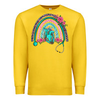 Lemon nurse life spring stethoscope heart rainbow Premium Sweatshirt - BarkalooDesign