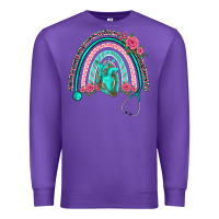 Purple nurse life spring stethoscope heart rainbow Premium Sweatshirt - BarkalooDesign