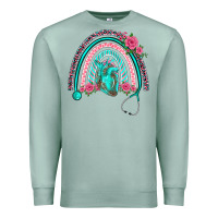 Seafoam nurse life spring stethoscope heart rainbow Premium Sweatshirt - BarkalooDesign