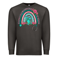 Smoke nurse life spring stethoscope heart rainbow Premium Sweatshirt - BarkalooDesign