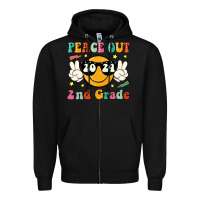 Black peace out 2024 2nd grade Zipper Hoodie - JahusDesignShop