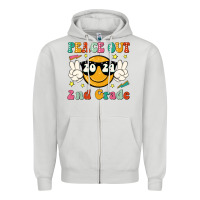 Dove Grey peace out 2024 2nd grade Zipper Hoodie - JahusDesignShop