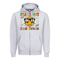 Heather Grey peace out 2024 2nd grade Zipper Hoodie - JahusDesignShop