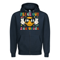 Navy peace out 2024 2nd grade Zipper Hoodie - JahusDesignShop