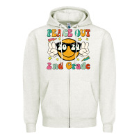 Oatmeal Heather peace out 2024 2nd grade Zipper Hoodie - JahusDesignShop
