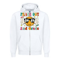 White peace out 2024 2nd grade Zipper Hoodie - JahusDesignShop