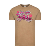 Vintage Coffee pink it's my birthday Vintage Tee - Zillion Design Studio