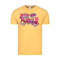 Vintage Mustard pink it's my birthday Vintage Tee - Zillion Design Studio