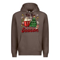 Coffee 'tis the season with christmas tree and hot cocoa Premium Hoodie - MaliasSmallBusiness