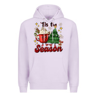 Lilac 'tis the season with christmas tree and hot cocoa Premium Hoodie - MaliasSmallBusiness