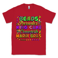 Red beads parades king cake crawfish mardi gras Classic Tee - FaDigitalArtStudio