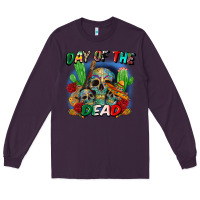 Plum day of the dead Long Sleeve Tee - CTS Tumbler Store