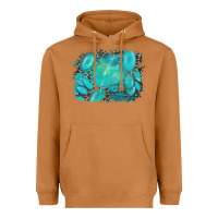 Meerkat turquoise leopard background Heavyweight Hoodie - AdoDesignShop