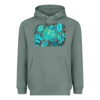 Sage turquoise leopard background Heavyweight Hoodie - AdoDesignShop