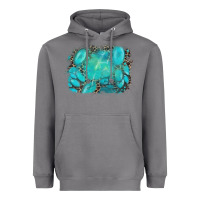 Storm turquoise leopard background Heavyweight Hoodie - AdoDesignShop