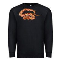 Black Copperhead Snake Illustrations Premium Sweatshirt - LillyAllenDesigns