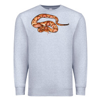 Heather Grey Copperhead Snake Illustrations Premium Sweatshirt - LillyAllenDesigns