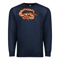 Navy Copperhead Snake Illustrations Premium Sweatshirt - LillyAllenDesigns
