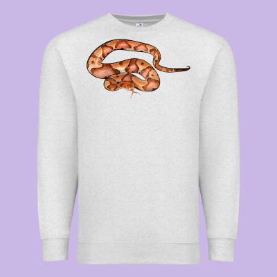 Copperhead Snake Illustrations Premium Sweatshirt Designed By Lillyallendesigns