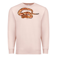 Pale Pink Copperhead Snake Illustrations Premium Sweatshirt - LillyAllenDesigns