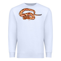 White Copperhead Snake Illustrations Premium Sweatshirt - LillyAllenDesigns