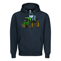 Navy farm tractor Zipper Hoodie - AdoDesignShop