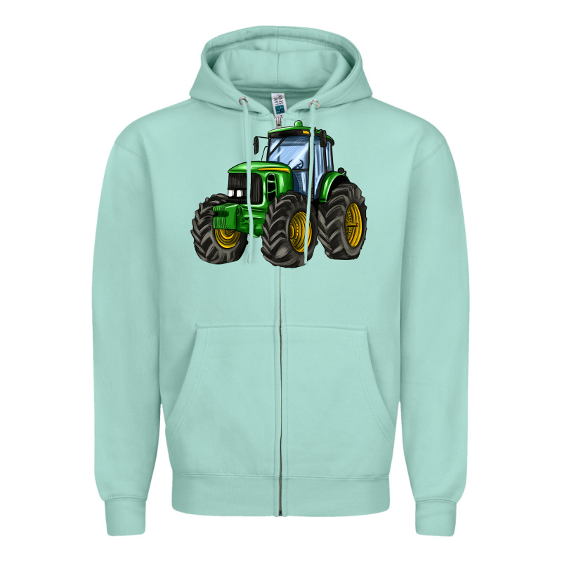 Farm Tractor Zipper Hoodie by AdoDesignShop | Teevron