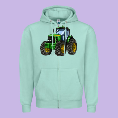 Farm Tractor Zipper Hoodie Designed By Adodesignshop