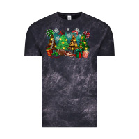 Cloud Black christmas trees with football Vintage Tee - Zillion Design Studio