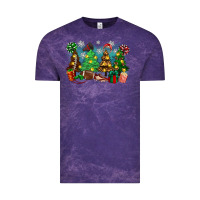 Cloud Purple christmas trees with football Vintage Tee - Zillion Design Studio