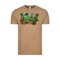 Vintage Coffee christmas trees with football Vintage Tee - Zillion Design Studio