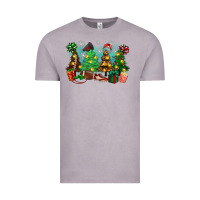 Vintage Zinc christmas trees with football Vintage Tee - Zillion Design Studio