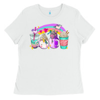 White unicorn coffee cups Ladies Tee - AdoDesignShop