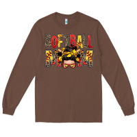 Chestnut softball mom messy bun Long Sleeve Tee - Zillion Design Studio