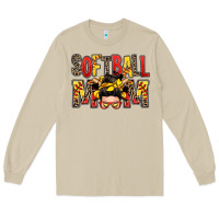 Mushroom softball mom messy bun Long Sleeve Tee - Zillion Design Studio
