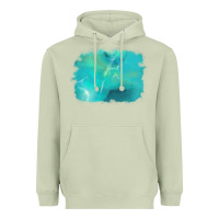 Matcha turquoise background Heavyweight Hoodie - AdoDesignShop