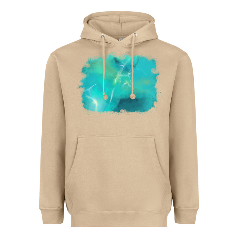 Turquoise Background Heavyweight Hoodie by AdoDesignShop | Teevron