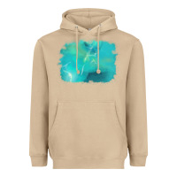Mushroom turquoise background Heavyweight Hoodie - AdoDesignShop