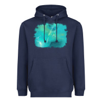 Navy turquoise background Heavyweight Hoodie - AdoDesignShop