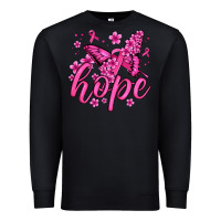 Black hope breast cancer butterfly Premium Sweatshirt - Jasminsmagicworld
