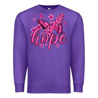 Purple hope breast cancer butterfly Premium Sweatshirt - Jasminsmagicworld