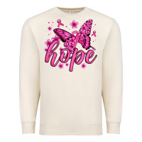 Sandshell hope breast cancer butterfly Premium Sweatshirt - Jasminsmagicworld