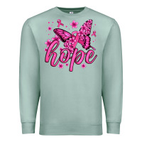 Seafoam hope breast cancer butterfly Premium Sweatshirt - Jasminsmagicworld