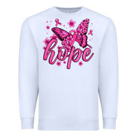 White hope breast cancer butterfly Premium Sweatshirt - Jasminsmagicworld