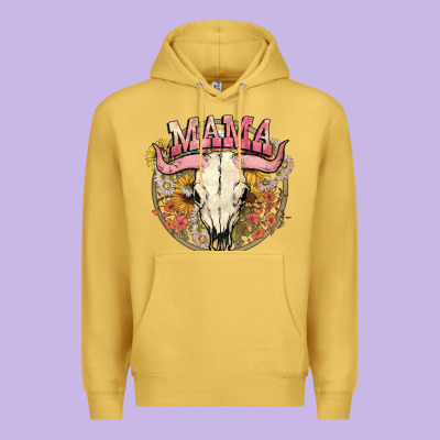 Bullskull Mama Premium Hoodie Designed By Nancycooperartshop