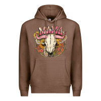 Chestnut bullskull mama Premium Hoodie - NancyCooperArtShop