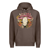 Coffee bullskull mama Premium Hoodie - NancyCooperArtShop