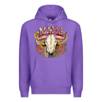 Purple bullskull mama Premium Hoodie - NancyCooperArtShop